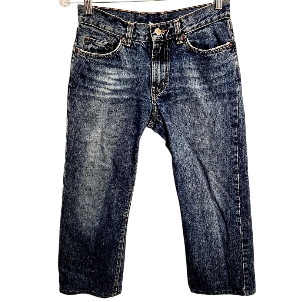Lucky Brand | Women's Cropped Distressed Blue Jeans (Size 4/27)
